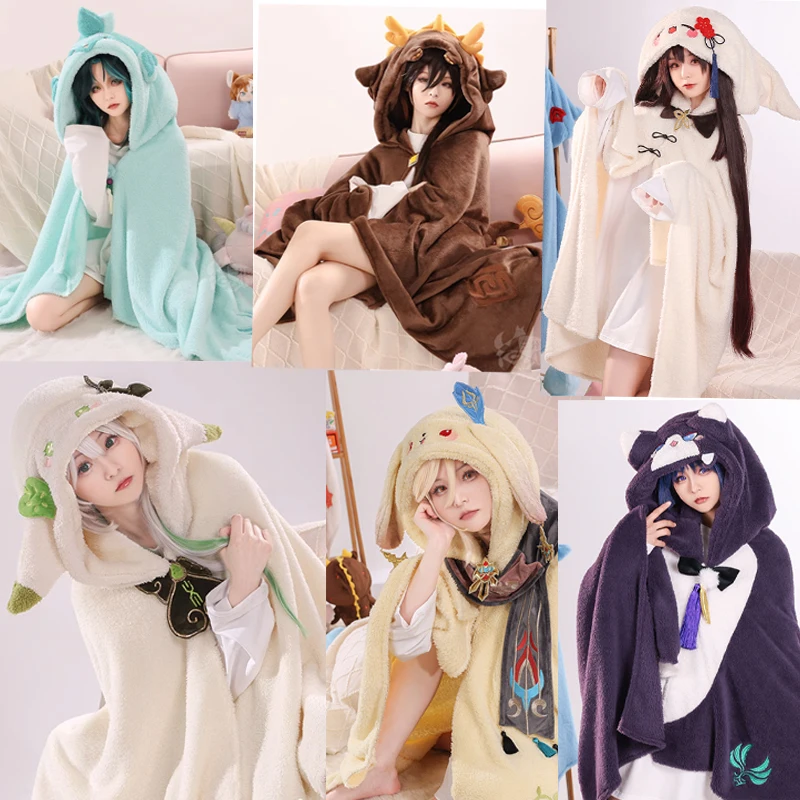 

Game Genshin Impact Blanket Quilt Nahida Venti Zhongli Kazuha Xiao Hutao Tartaglia Wanderer Diluc Kaeya Kaveh Al haitham Cosplay