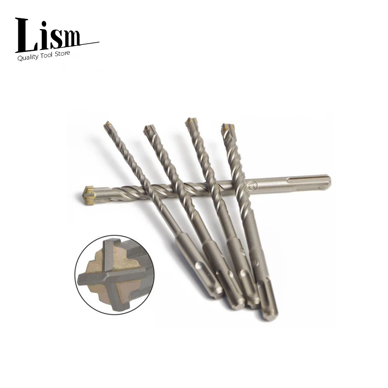 

1 Pcs Crosshead Drill Bit (160mm Length, 6-16mm Diameter Optional), Tungsten Steel Alloy for Electric Hammer