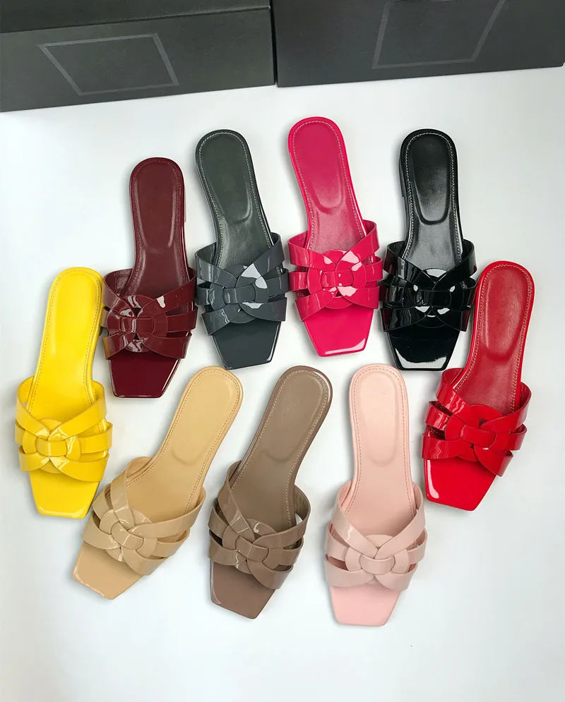 

Women's Slippers Fashion Real Leather Flat Sandals Women's Summer Women's Flat Shoes Large Size Slipper