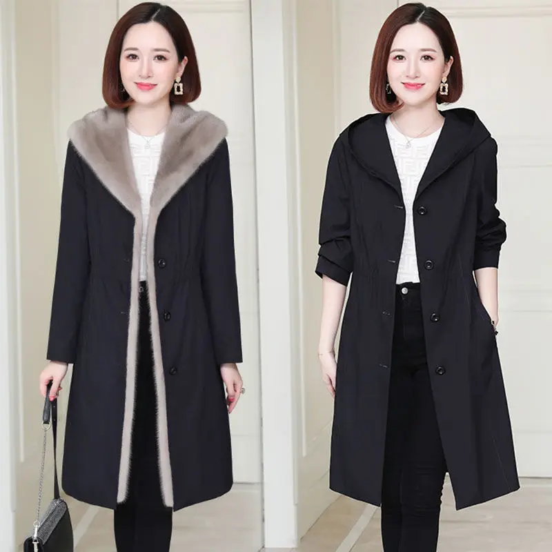 Super Hot Winter Women's Coat Faux Fur Coat Long Coat Thicken Women's Overcoat Detachable Inner Tank