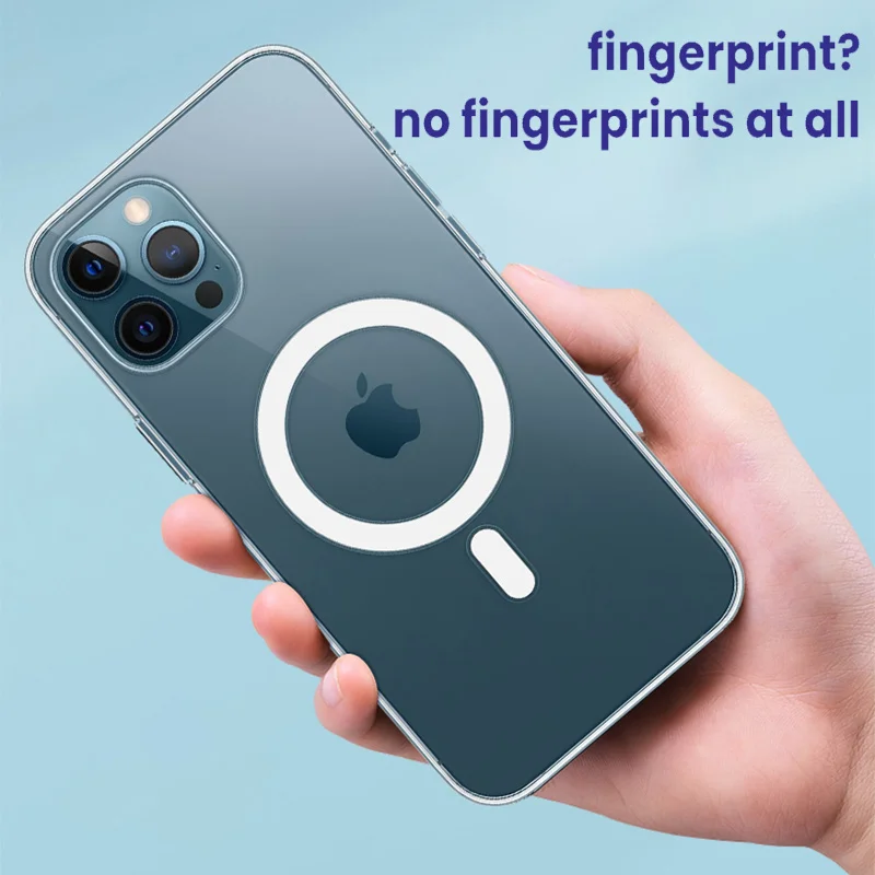 Прозрачный Магнитный чехол для беспроводной зарядки противоударный подходит