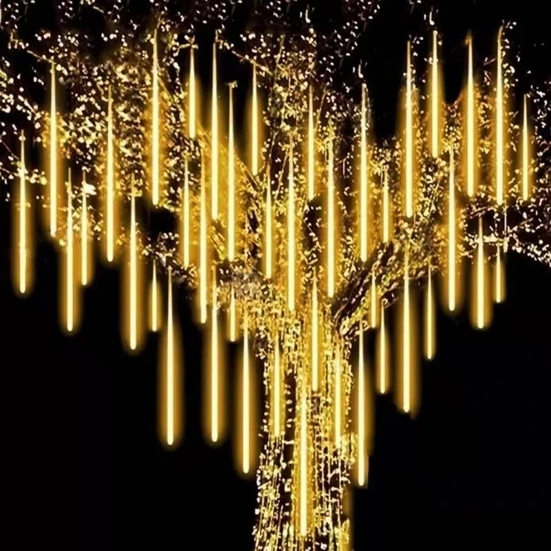 

10Tubes Meteor Shower Rain Led String Lights Street Garlands Christmas Tree Decorations for Outdoor New Year Fairy Garden Lights