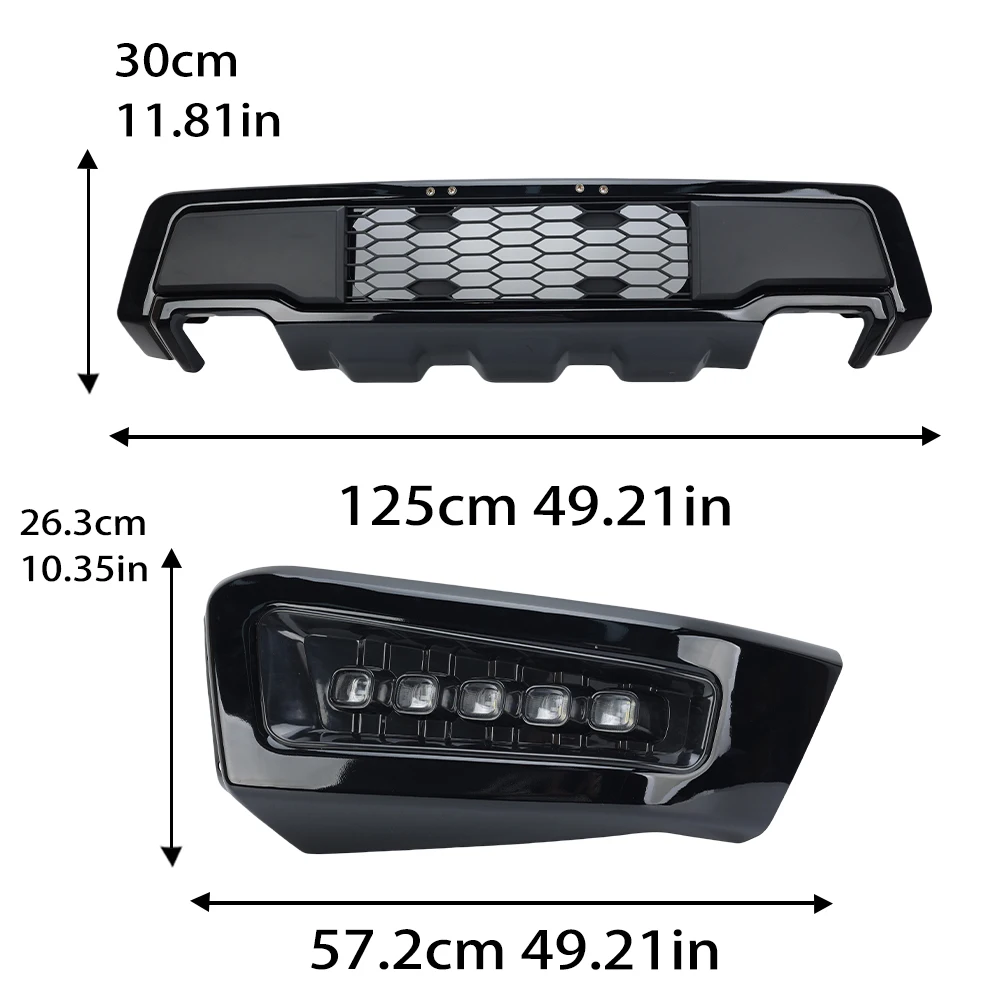 Решетки для переднего нижнего бампера Ford F-150 2018-2020
