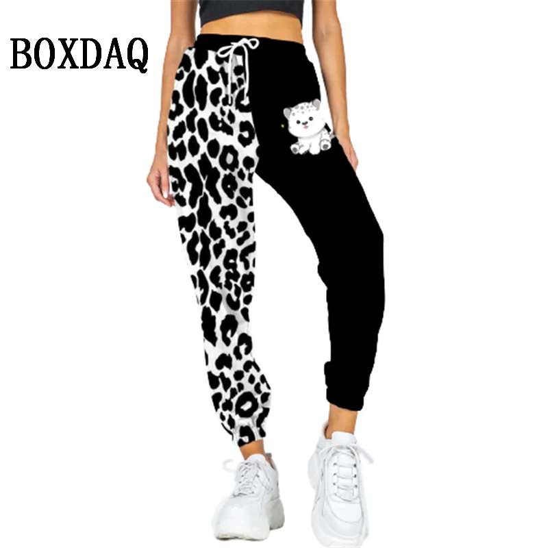 

Женские спортивные штаны с мультяшным принтом, повседневные спортивные штаны с карманами, спортивные штаны для бега и спортзала, штаны для ...