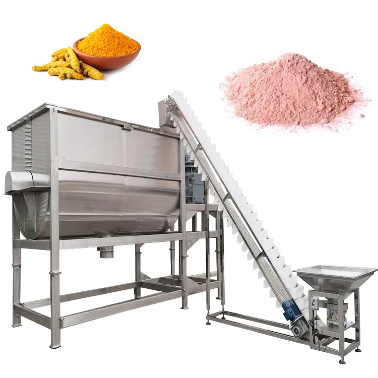 500L Stainless Steel Double Helical Ribbon Mixer Horizontal Feed Dry Powder Blender Blending Mixing Machine Price