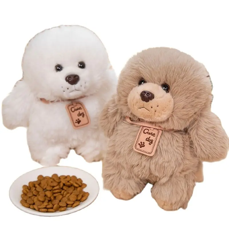 

25/35cm Fluffy Teddy Dog Plush Toy Cute Stuffed Animals Pet Puppy Plushies Doll Soft Boys for Girls Children Birthday Gifts