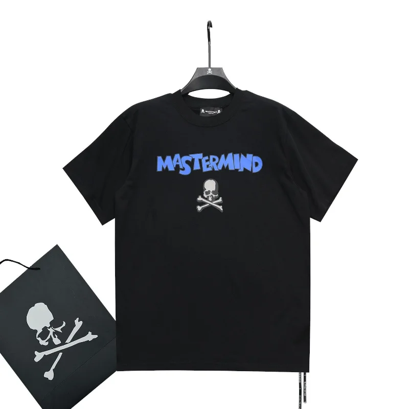 

MASTERMIND JAPAN Men's Short Sleeve T-shirt 2023 Summer New MMJ Dark Trend Round Neck Print Letter Casual Cotton Tees Loose Tops