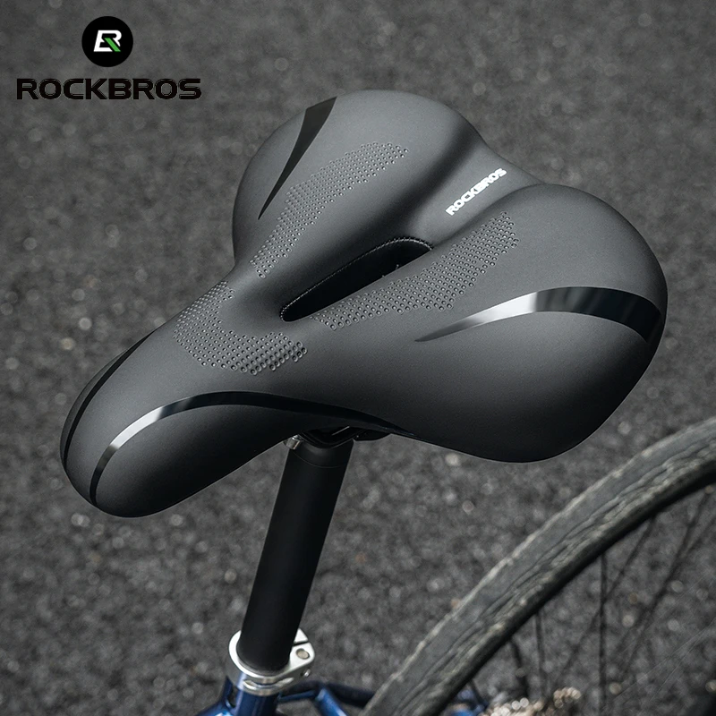 

Велосипедное седло ROCKBROS утолщенная губчатая подушка противоударное силиконовое сиденье для велоспорта чехол из искусственной кожи дышащее полое вентиляционное сиденье для горного велосипеда