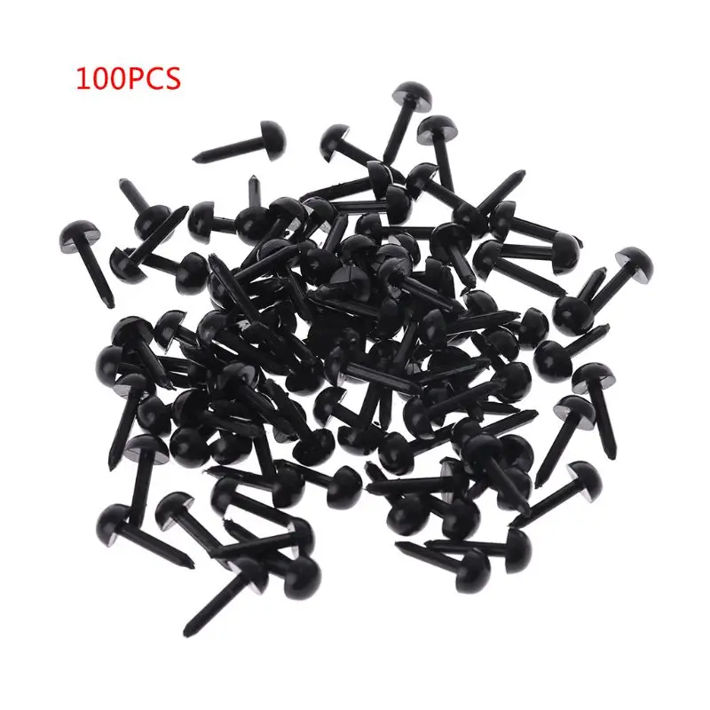 

100Pcs 3mm/4mm/5mm/6mm DIY Doll Puppet Plastic Black Pin Safety Eyes For Handmade Bear Doll Craft Children Kids Toy
