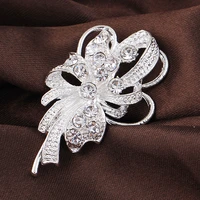 flower brooch pin accessories fashion engagement crystal diy bouquet wedding jewelry for women