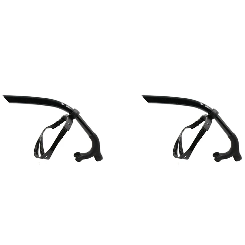 

Top!-2X Silicone Swimming Front Breathing Tube Diving Training Adults Snorkel Diving Tube,Black