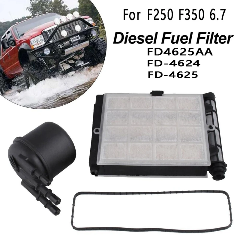 

Комплект фильтров для топлива/воды FD4625AA FD-4624 для Ford F250 F350 6,7, фильтр для дизельного топлива, фильтр для двигателя