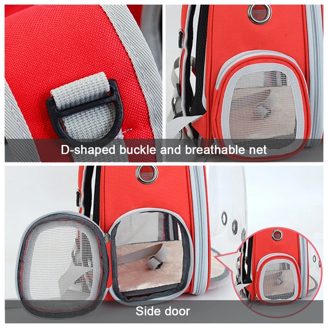 Cat Carrier Bag Outdoor Pet Shoulder bag Carriers Backpack Breathable Portable Travel Transparent Bag For Small Dogs Cats 6