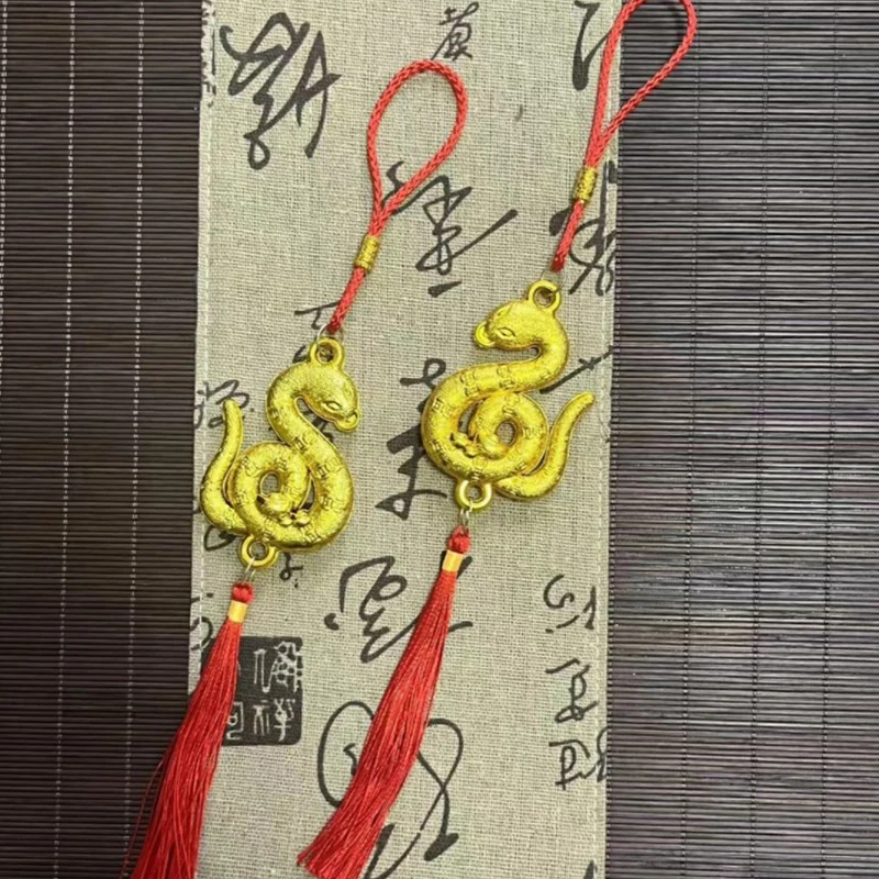 1 шт. 2025 год змеи позолоченный пластиковый Зодиак Змея кулон счастливый талисман