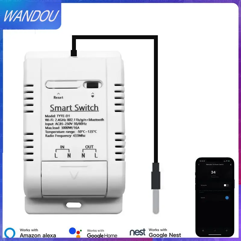 

2/4/6 шт., водонепроницаемые смарт-термостаты с голосовым управлением