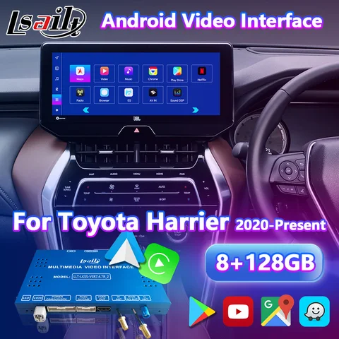 Lsailt 8 + 128 ГБ Android мультимедийный видеоинтерфейс для 2020-2023 Toyota Harrier Venza