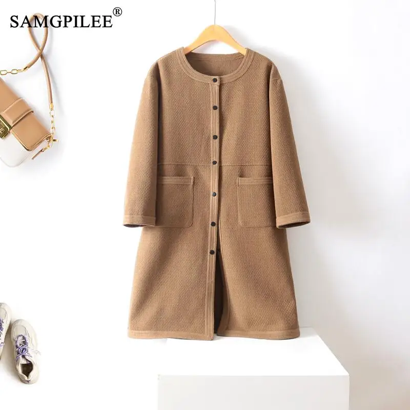 Зимние пальто для женщин новинка 2024 верхняя одежда однобортные женские