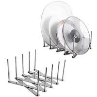 stainless steel lid rest stand retractable pot pan cover holder kitchen drain shelf storage rack pot lid organization