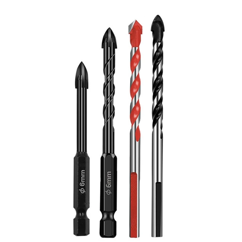 6mm Glass Drill Bit Carbide Drill Bit Set Hex Handle Power Tool Accessories