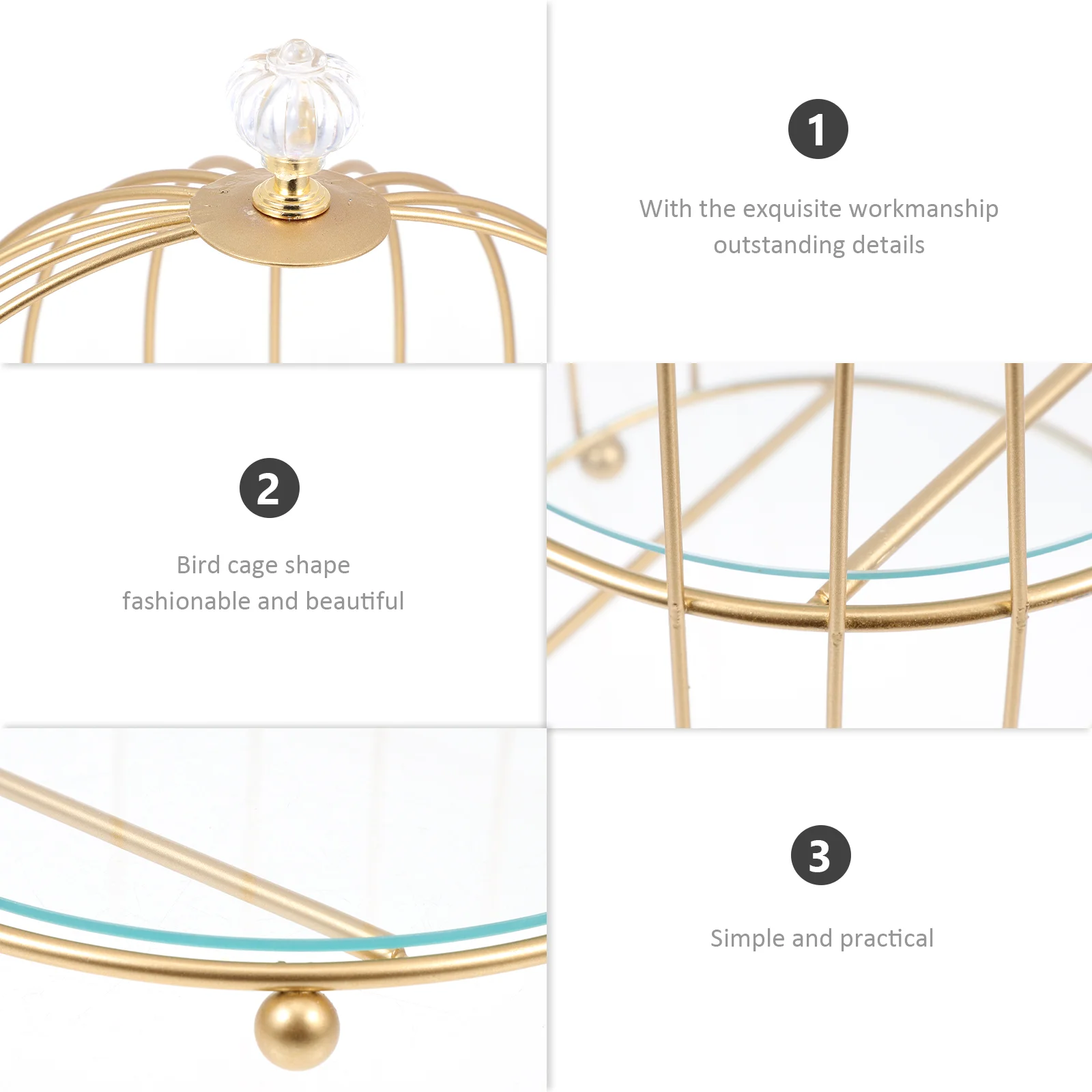 Поднос для демонстрации торта в виде птичьей клетки органайзер макияжа