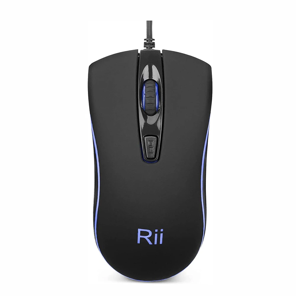 

Мышь Компьютерная Rii RM105 Проводная с RGB-подсветкой, 1600DPI