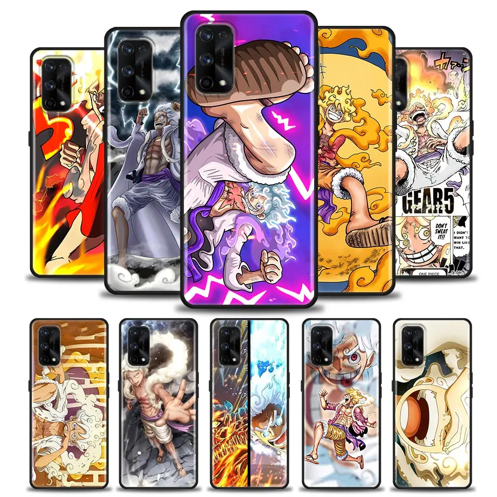 

Sun God Luffy Gear 5 One Piece Phone Case for Realme 5 6 7 7i 8 8i 9i 9 XT GT GT2 C17 Pro 5G SE Master Neo2 Case Funda Shell