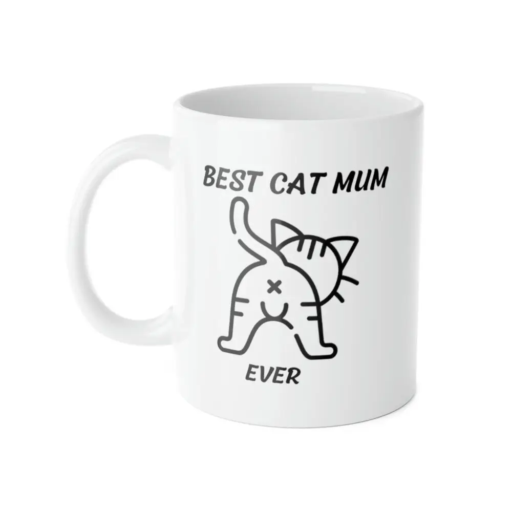 

Best Cat Mum Ever Ceramic Mug Nan Gift Birthday Christmas Mothers Day