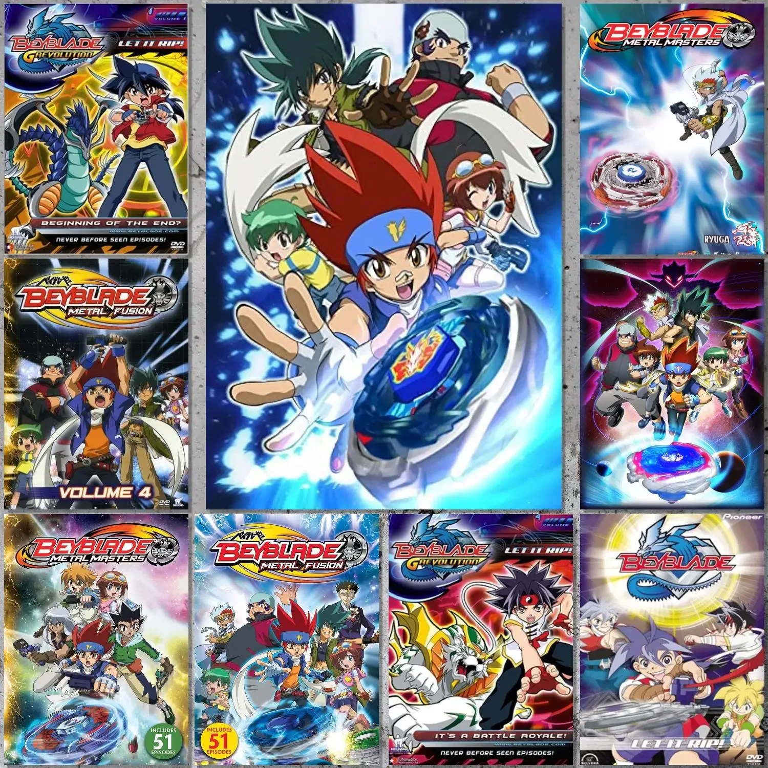 Beyblade Metal Fusion аниме постер холст художественный и настенная художественная