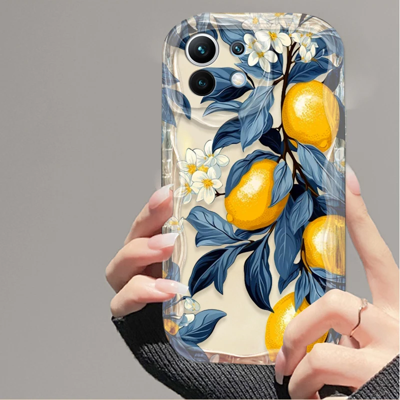 Чехол Summer Fruit Lemon Flower для Xiaomi Poco X7 X6 X5 X3 F6 F5 NFC F3 M6 Pro 4G Mi 13 12 11 Lite 5G 14 13T 12T 11T 14T Pro M5S (art.: 3920cd3eb13a3) - 3920cd3eb13a3