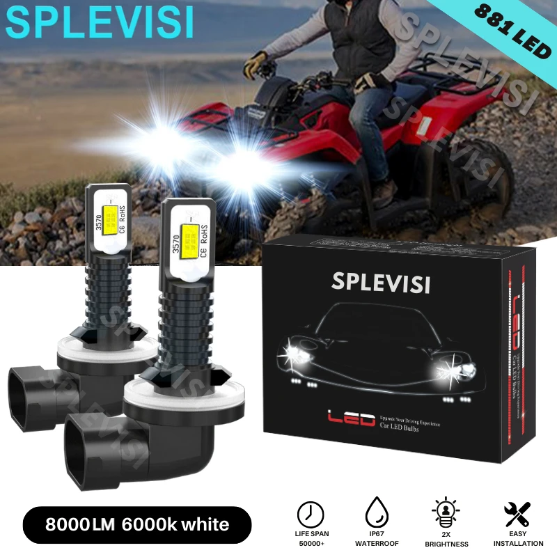 Улучшенная версия фар, 2x Φ, 2 шт, 6000 лм, 2009 K, белая для 800 Polaris Ranger RZR LE, запасная фара Улучшенная версия фар, 2x Φ, 2 шт, 6000 лм, 2009 K, белая для 800 Polaris Ranger RZR LE, запасная фара