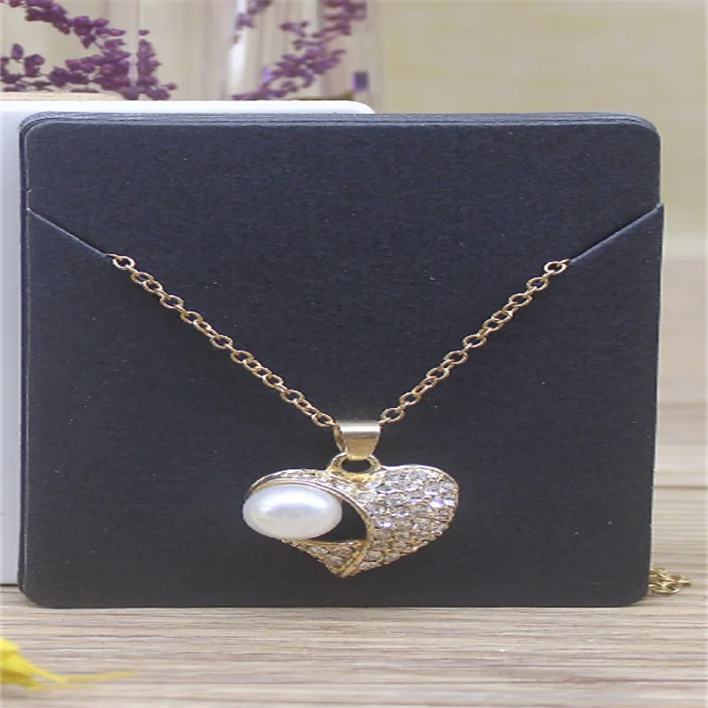 

Картонные карточки для ювелирных изделий Kraft/белый/черный 5x6.5см 5x7см