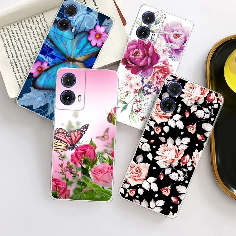 Чехол для Motorola Moto G85 5G прозрачный мягкий Силиконовый противоударный чехол XT2427