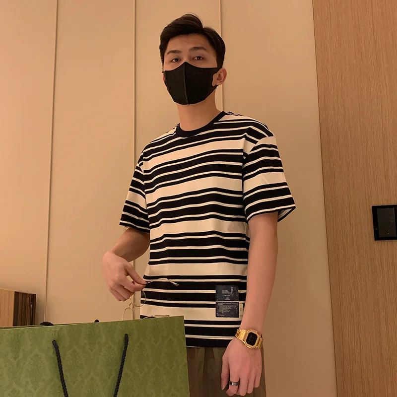 

Футболка мужская с коротким рукавом, хлопок, оверсайз, круглый вырез, модная уличная одежда в стиле хип-хоп, лето F221