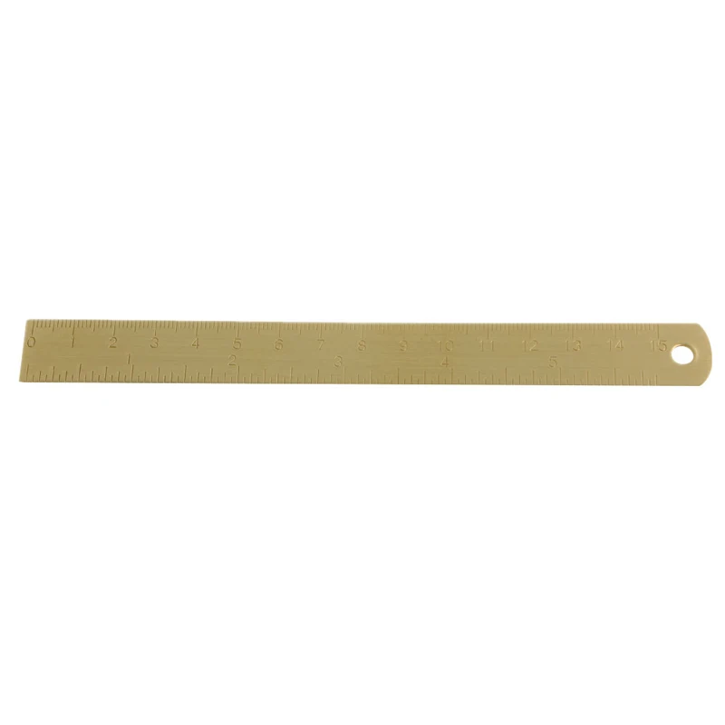 

Outdoor Brass Ruler Bookmark Double Scale Cm&Inch Digital For Traveler Notebook