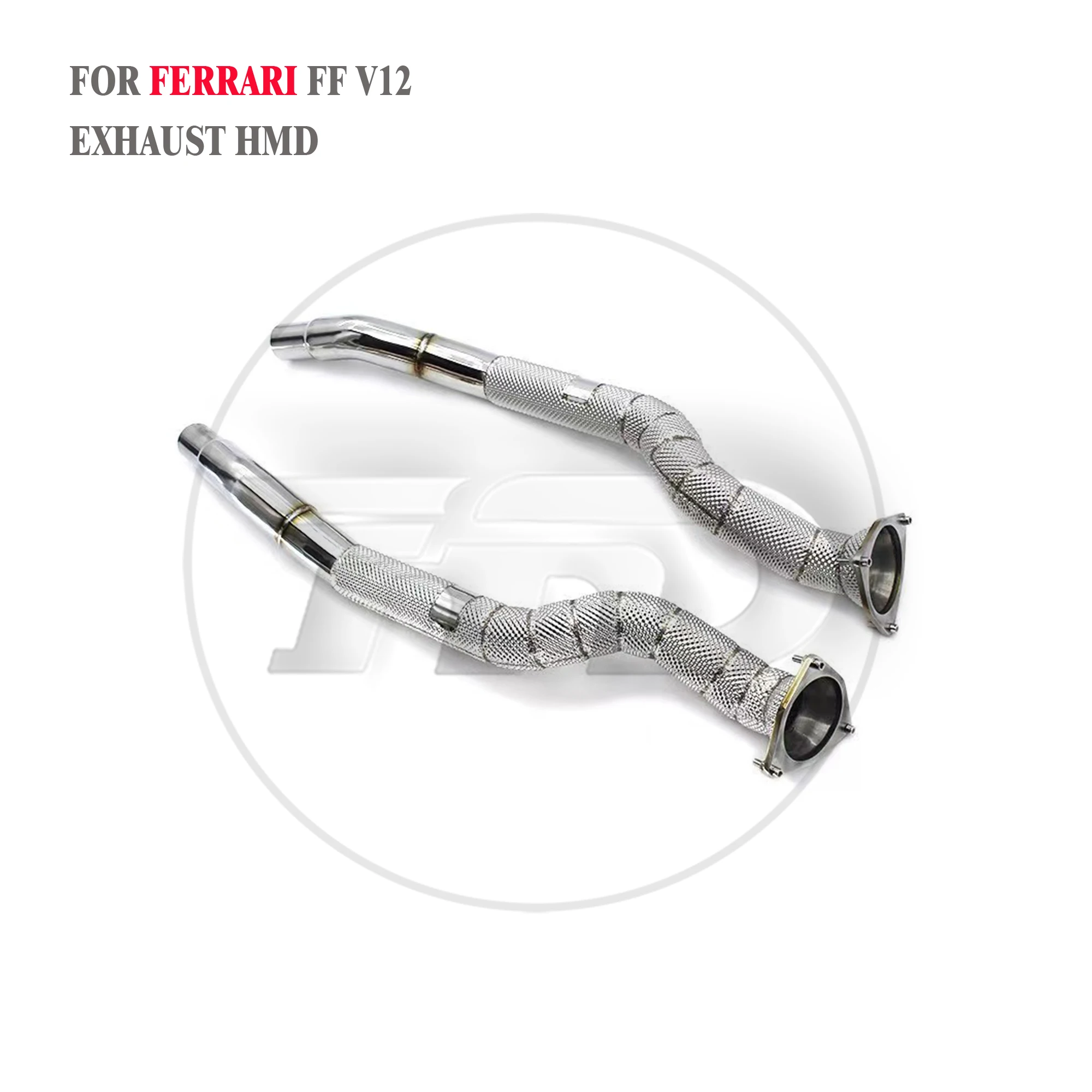 

HMD Exhaust System High Flow Performance Downpipe for Ferrari FF V12 6.3L Catted Catless Pipe With Heat Shield