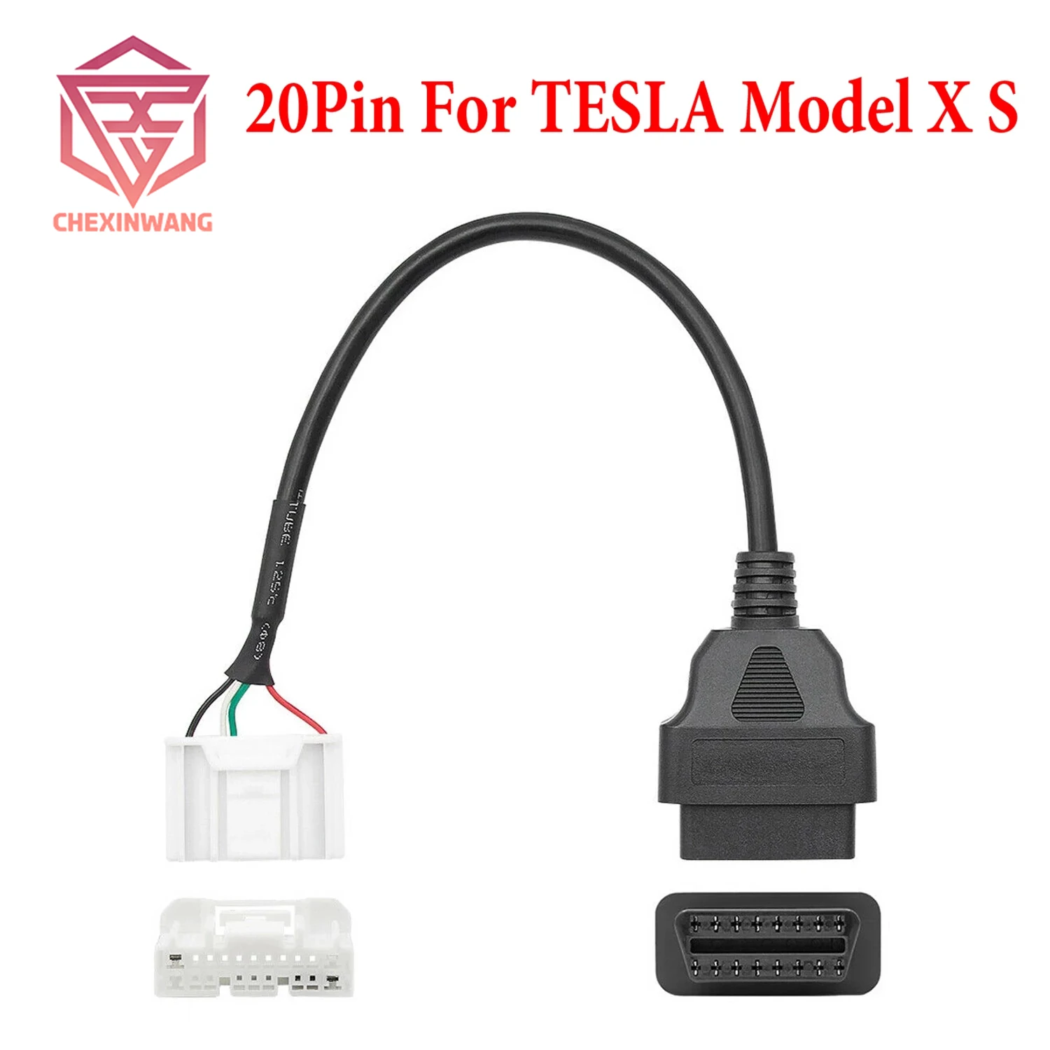 

20Pin OBDII Adapter for Tesla Model X S Diagnostic Cable For Scan My Tesla Model Harness Electronic Cable of New Energy Vehicle