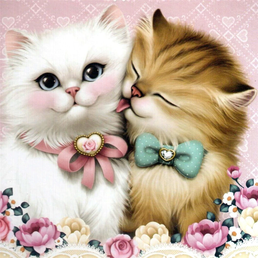 

Pet Cartoon Animal Printed Canvas 11CT Cross-Stitch Embroidery Set DMC Threads Handmade Painting Handicraft Sewing Decor