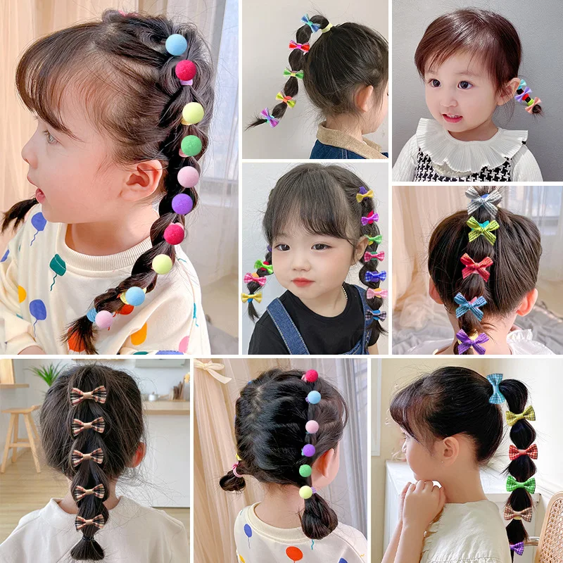 Ful Elastic Hair Tie Nylon Scrunchie Hair Rope 20pcs Hair Accessories