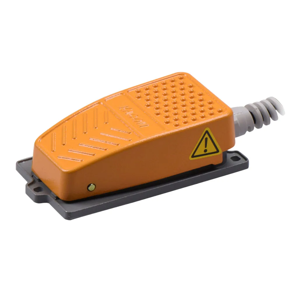 

10A Durable Foot Pedal Switch Industrial Aluminum Alloy Waterproof Tool With Cable Electric Momentary Control Power Non Slip