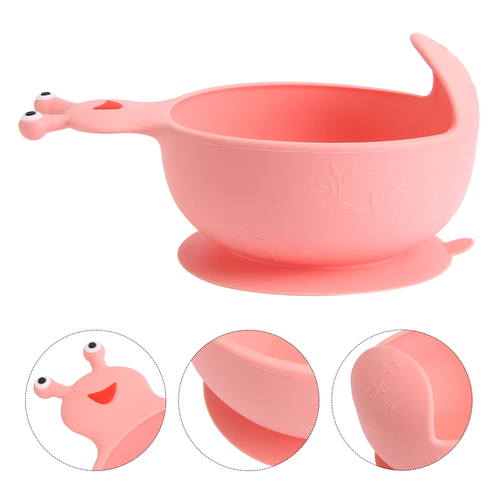 

1pc Silicone Baby Eating Training Bowl Children Silicone Tableware (Pink)