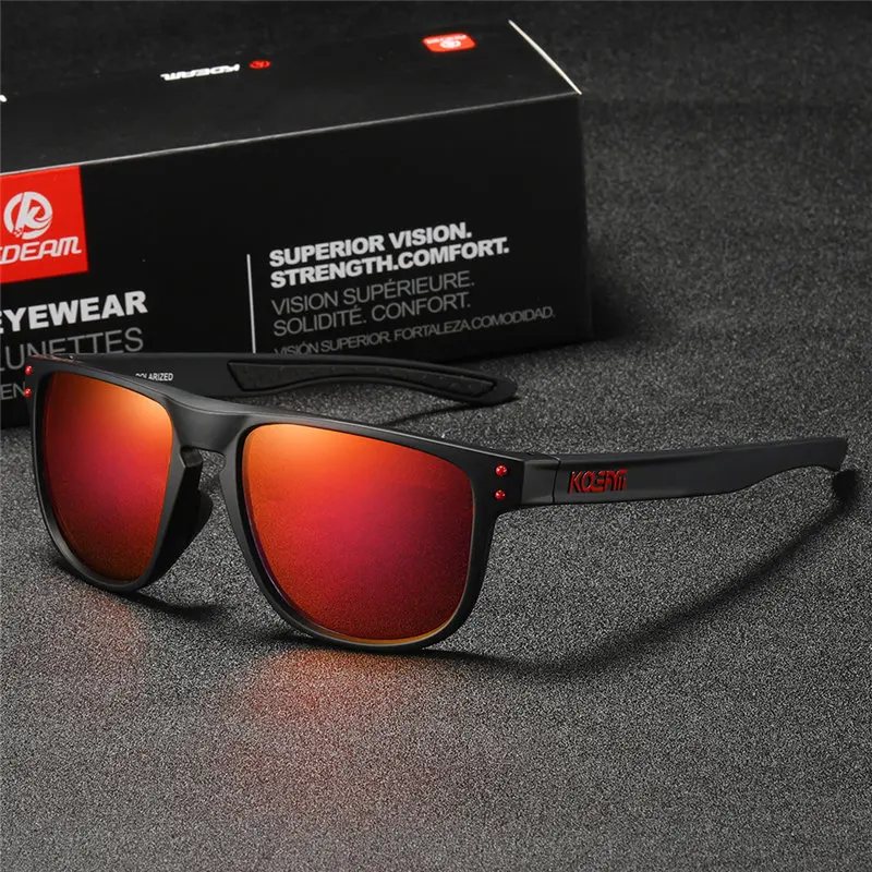 

KDEAM Star Creation TR90 Sunglasses Men Straight Titanium Frame Eyeglass Polarized Sun Glasses For All Occasions