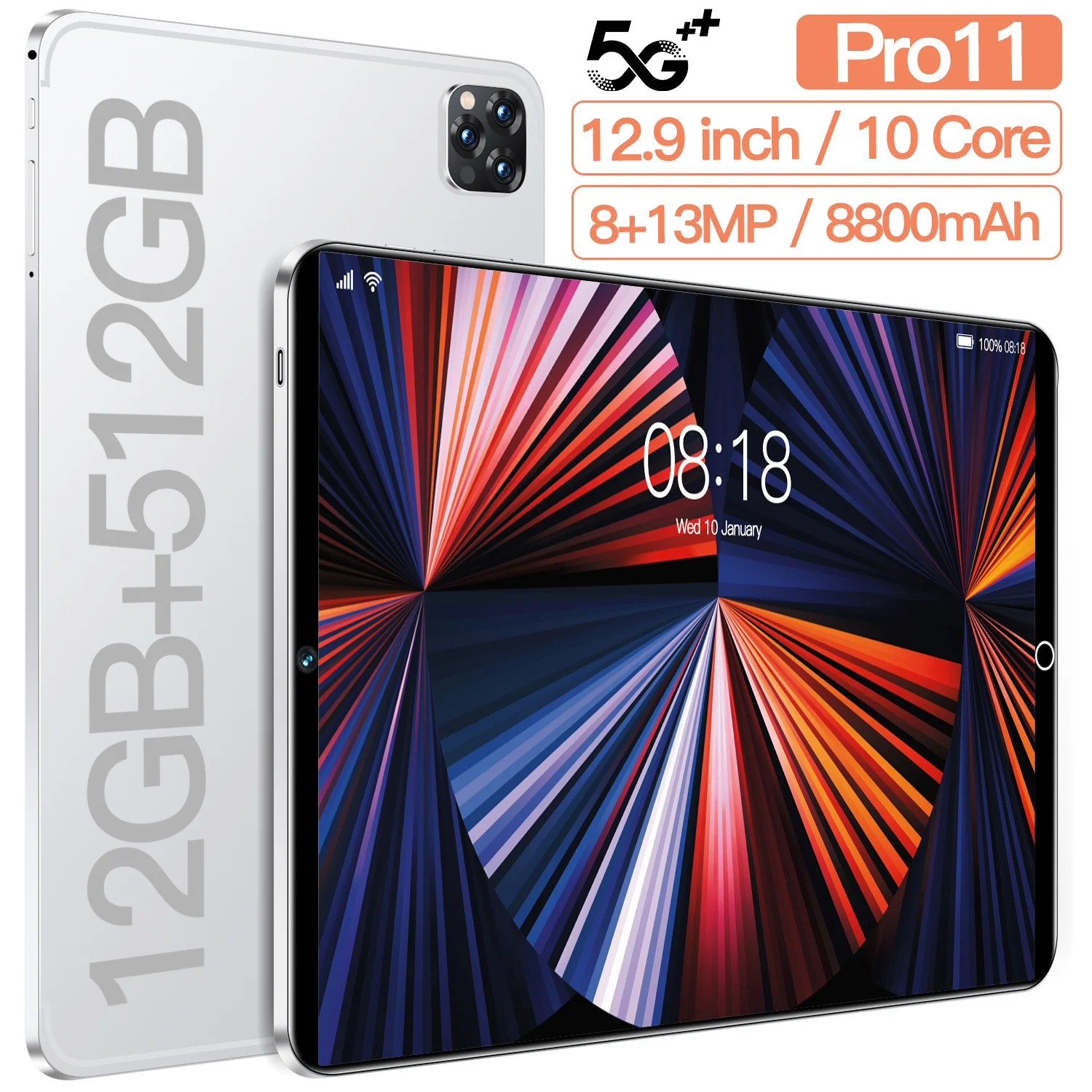 

Планшет P11 pro, 12,9 дюйма, Full HD, Android 10, две Sim-карты, 8800 мАч
