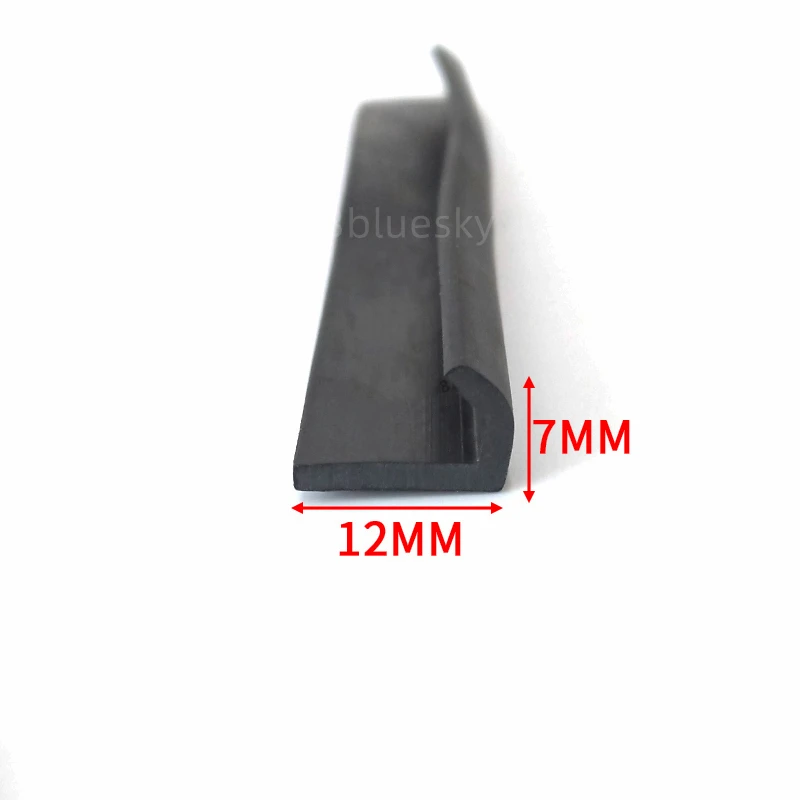 Custom Rubber L Strip Angle Corner Protecor Edge Encloser Shield Collision Avoidance Gasket 7x12mm Black