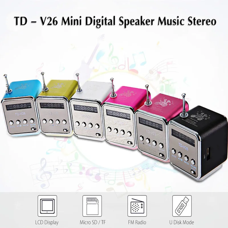 

TD-V26, Bluetooth-колонка, SD-карта, USB, музыкальный плеер, цифровое радио, стерео, бас, антенна, приемник, База Светодиодный светильник