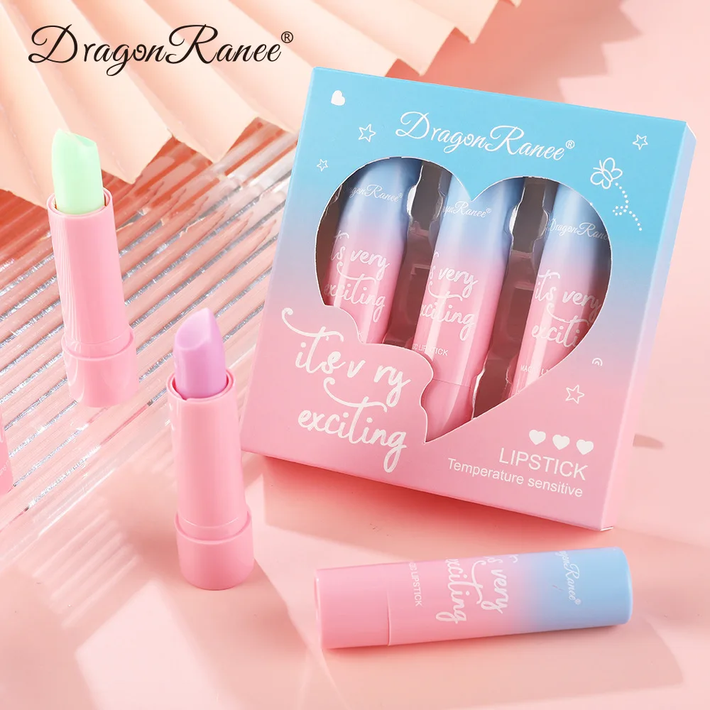 

3Pcs Peach/Grape/Aloe Vera Lip Balm Lip Gloss Moisturizing Warm Feeling PH Color Changing Jelly Lipstick Long Lasting Lip Makeup