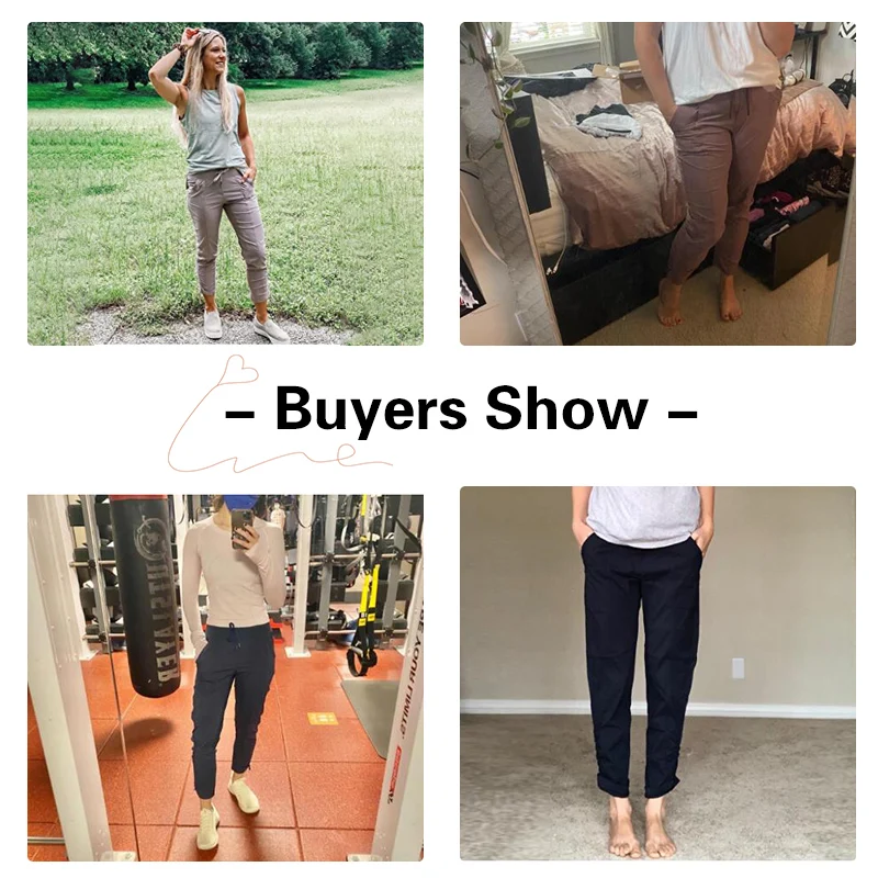 CRZ YOGA Women's Go to Studio Jogger Striped Cargo Pants Drawstring Leg 7/8 Workout Casual Pants