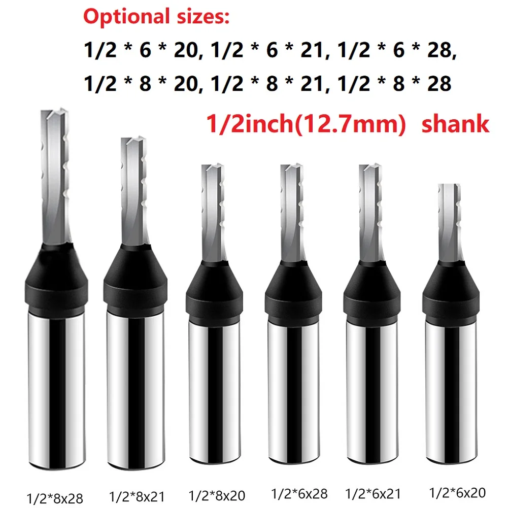 

3 Flutes TCT Straight Router Bit 3-blade Cutting CNC Milling Cutter Carbide Cutter for Wood MDF Multilayer Particle Board