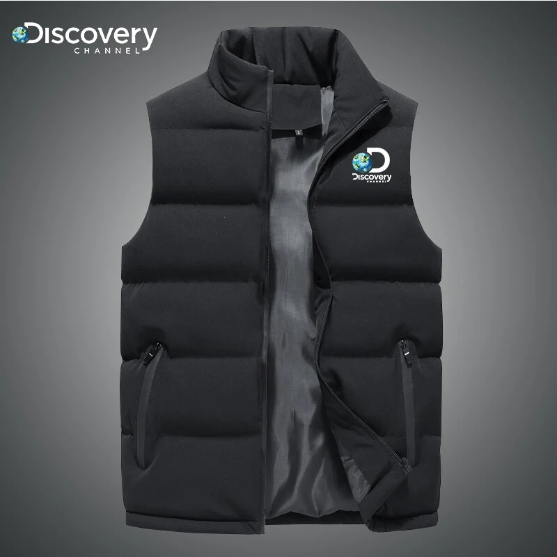 2022 New Discovery Clothing Winter Jacket Men Stand Collar Vest Men Zipper Men's Jacket Sleeveless Casual Vest Large Size