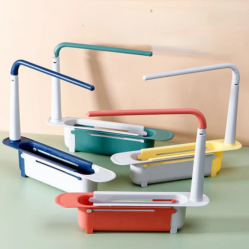 Телескопическая полка для раковины органайзер кухонных раковин держатель губки