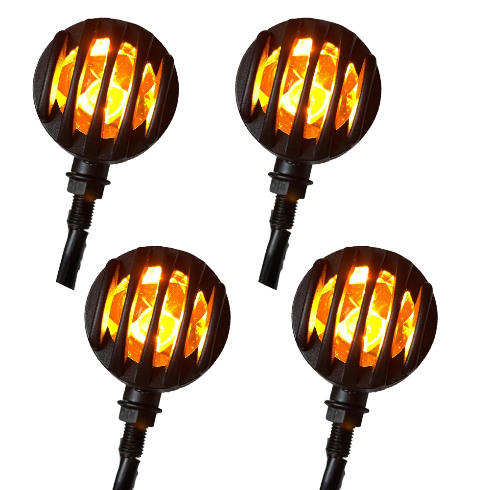 

Useful Brand New Turn Signal Auto Parts 4 Pieces ABS Black Car Accessories DC 12V Dustproof Most Motorcycles Tool